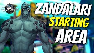 Zandalari Troll Allied Race Starting Area  World of Warcraft Battle For Azeroth [upl. by Tildy]