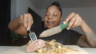 LAMB LIVER WITH ONIONS AND MUSHROOMS 🍄 quot EATING quot [upl. by Treva]