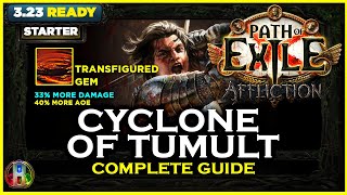 PoE 323 CYCLONE OF TUMULT BUILD  COMPLETE GUIDE  SLAYER  AFFLICTION LEAGUE  POE BUILDS [upl. by Franny]