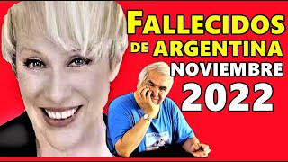 Figuras Fallecidas de Argentina en Noviembre del 2022 [upl. by Asilanom]