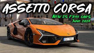 Assetto Corsa  NEW 25 FREE CARS MODS  June 2024   Download Links 📂 [upl. by Llyrpa669]