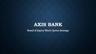 AxisBank Result amp Expiry Week Option Strategy [upl. by Corsetti355]