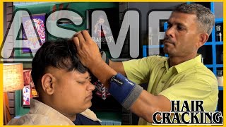 ASMR LOUD Hair Cracking Head Massage  Neck and Knuckles Cracking by Barber NARESH💈asmr [upl. by Pfosi]