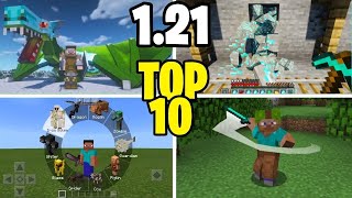 TOP 10 MELHORES ADDONS PARA MINECRAFT PE 121 [upl. by Alviani]