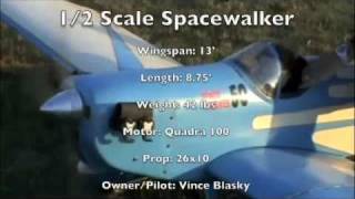 12 scale Spacewalker at Detroit Aero Modelers Field [upl. by Ecirb]