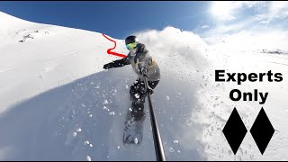 Snowboarding Untouched Colorado Double Black Diamonds  Season 5 Day 103 [upl. by Assadah709]