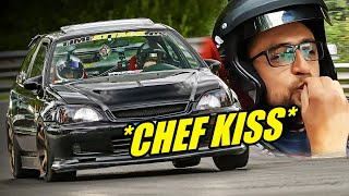 INSANE K20 Honda EK4 Rev Limiter Party VTEC Nürburgring [upl. by Doreen]