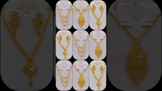 Lightweight Gold Necklace set designs goldnecklace shortvideo shorts trending [upl. by Nylirak]