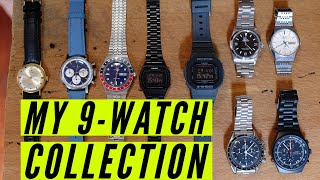 MY 9WATCH COLLECTION  Rolex Omega Seiko Casio and more [upl. by Missak]