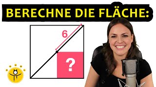 Wie groß ist die Fläche – Geometrie Aufgabe [upl. by Delcina171]