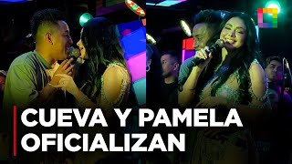 CHRISTIAN CUEVA Y PAMELA FRANCO OFICIALIZAN SU RELACIÓN CON UN BESO  Willax [upl. by Ahsetal]