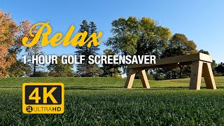 1 Hour Golf Screensaver  Relaxing Ambient Music at Elmwood Golf Course 4K UHD [upl. by Eiramanna476]