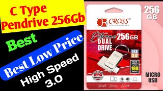 Type C Pendrive Low Price 256GB CROSS Pendrive 256gbpendrive Type C pendrive kanhaiyasir [upl. by Thunell]