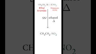 Preparation of nitroethane from ethyl bromide  Organic Nitrogen Compounds  Class 12 shorts [upl. by Eustacia]