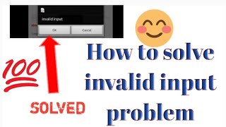 Invalid input problem in mobile phone [upl. by Stevy]