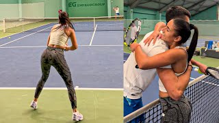 Novak Djokovic vs Bojana Jovanovic WTA player  BRUTAL Match That SHOCKED The World [upl. by Yznil]