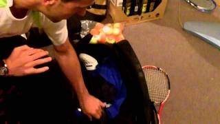 Wilson Squash Professional Peter Barker Whats in your bag [upl. by Raychel265]