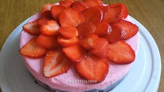 Cheesecake  No bake strawberry cheesecake  Eggless strawberry cheesecake [upl. by Dirgni612]