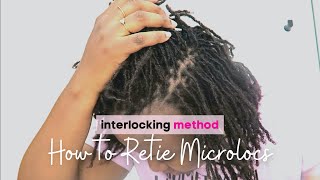 How to Interlock amp MAINTAIN DIY Microlocs 4C Hair [upl. by Babby755]