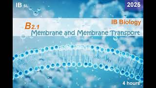 IB Bio 2025 B21 Membranes and Membrane Transport SL  HL Note ib ibbiology biology membrane [upl. by Anillehs]