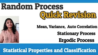 Random Process in Digital CommunicationStatistical Properties Stationary and Ergodic process Mean [upl. by Malvia]