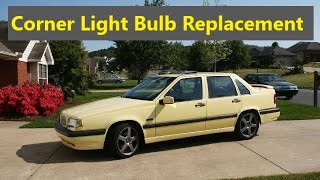 How to replace the front corner marker light bulb in the Volvo 850 turn signal assembly  VOTD [upl. by Davilman]