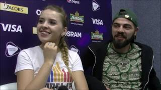 Eurovision 2017 Interview with Ilinca amp Alex Florea Romania [upl. by Oicnevuj942]