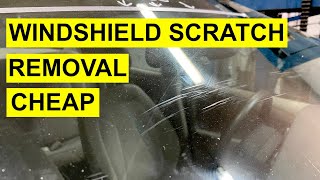 Cheap Windshield Scratch Removal At Home  Before And After [upl. by Yenduhc]