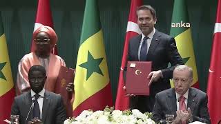 Cumhurbaşkanı Erdoğan Senegal Cumhurbaşkanı Bassirou Diomaye Diakhar Faye ile açıklama yapıyor [upl. by Nilyarg]