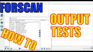 Forscan  How To Control Output Control Actuators and Sensors [upl. by Saxet177]