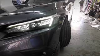 Civic fe grey install full Bodykit Yofer ONLY RM 1xxx include paint install civic 2022 [upl. by Lehsreh571]