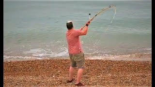 Beginners guide to beach casting  The ground cast  using a continental rod and fixed spool reel [upl. by Barbi]