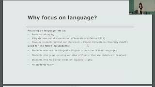 Why Focus on Language in the Classroom Video 1 of 4 [upl. by Saile]