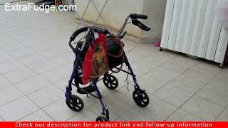 Drive Medical Four Wheel Rollator Walker Review [upl. by Rehsu]