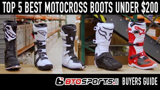 Top 5 Best Motocross Boots Under 200  BTO Sports Buyers Guide [upl. by Osterhus]