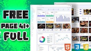 Dashboard Website HTML CSS  FULL PAGE FREE Source Code [upl. by Elah]