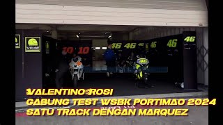 Rossi dan Marc Marquez latihan bersama di Portimao WSBK test 2024 [upl. by Relyk]