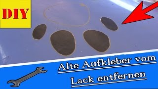 ⏩ AufkleberStickerKlebereste entferner oder Werbung vom Autolack restlos entfernen [upl. by Rochell557]