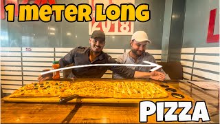 I tried 1 meter long insane pizza with three alternatives flavours [upl. by Haland]