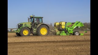 Potato Planting  John Deere 6230R  AVR Ceres 450 [upl. by Htiduy]