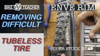 Extremeley difficult tubeless tire removal from Enve Carbon rim [upl. by Ardnekal196]