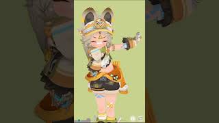 Genshin Impact  Kachina Ruby Hoshinos Doodle Dance MMD using PocketMQO [upl. by Alodi]