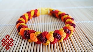 How to Make a 4 Strand Round Braid Paracord Bracelet with Buckles Tutorial [upl. by Ttebroc251]