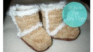 KNITTING TUTORIAL  BABY UGGs [upl. by Atnovart976]