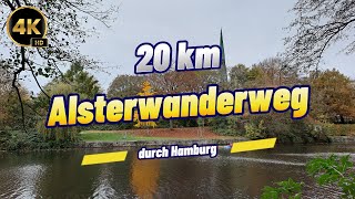 20 km auf dem Alsterwanderweg durch Hamburg [upl. by Uella190]