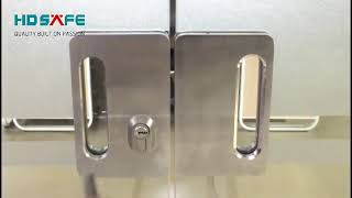 Frameless Sliding Glass Door Lock SA8600A 13A [upl. by Caiaphas579]