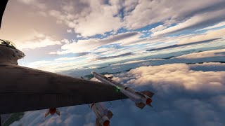 F16 fires an AIM120C from 50K ft and gets the kill DCS 179th Server [upl. by Sidnarb]