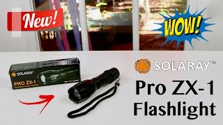 SOLARAY ❤️ PRO ZX1 Professional Series Tactical Flashlight  Review ✅ [upl. by Barayon]