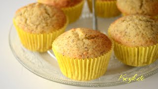 Lemon Poppy Seed Muffins Recipe  Super Moist [upl. by Jaymie]