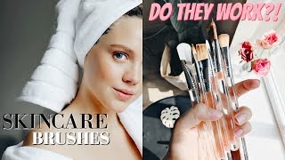 SKINCARE BRUSHES REVIEW  Elanna Pecherle [upl. by Ahcarb]